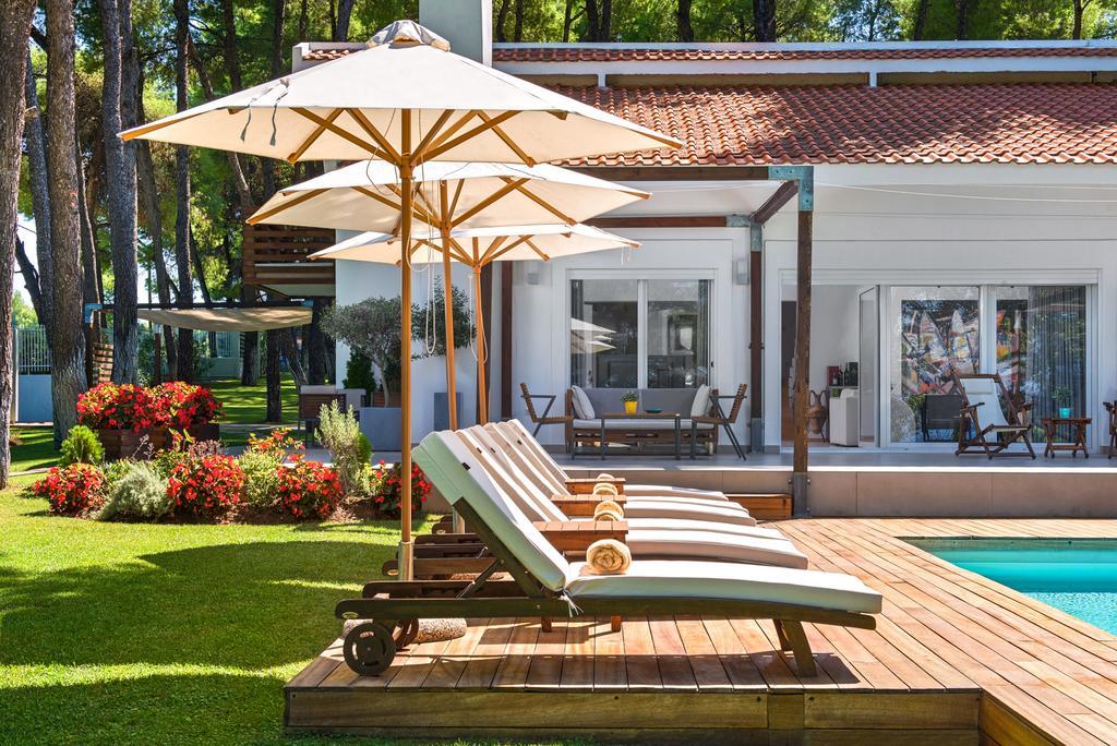 The White Villa At Sani Сани Бийч Екстериор снимка